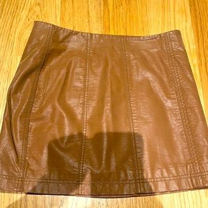 Free people leather skirt great condition